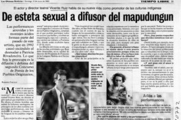 De esteta sexual a difusor del mapudungun  [artículo] Rodrigo Castillo