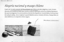 Alegoría nacional y ensayo chileno  [artículo] Roberto Hozven