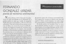 Fernando González-Urizar  [artículo] Juan Antonio Massone
