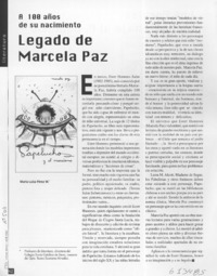 Legado de Marcela Paz  [artículo] María Luisa Pérez