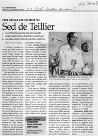 Sed de Teillier  [artículo] Pedro Pablo Guerrero