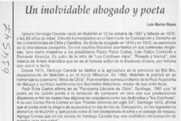 Un inolvidable abogado y poeta  [artículo] Luis Merino Reyes