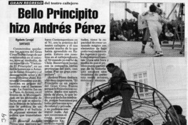 Bello Principito hizo Andrés Pérez  [artículo] Rigoberto Carvajal