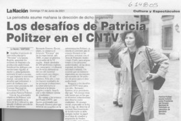 Los desafíos de Patricia Politzer en el CNTV  [artículo]