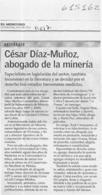César Díaz-Muñoz, abogado de la minería  [artículo]