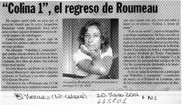 "Colina 1", el regreso de Roumeau  [artículo]