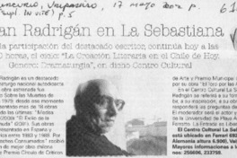 Juan Radrigán en La Sebastiana  [artículo]