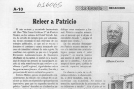 Releer a Patricio  [artículo] Alberto Carrizo