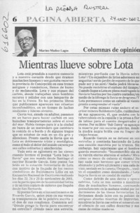 Mientras llueve sobre Lota  [artículo] Marino Muñoz Lagos