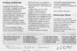 Enrique Lafourcade  [artículo] Héctor Muñoz Riquelme