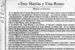 "Tres Marías y una Rosa"  [artículo] Marina de Navasal