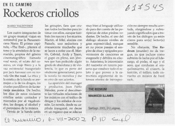 Rockeros criollos  [artículo] Mario Valdovinos