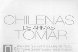 Chilenas de armas tomar  [artículo] Ana María Barra