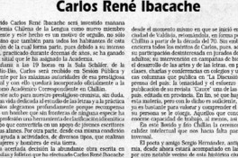 Carlos René Ibacache  [artículo] Juan Gabriel Araya G.
