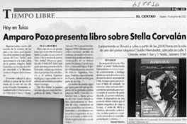 Amparo Pozo presenta libro sobre Stella Corvalán  [artículo] Manuel Herrera