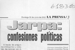 Jarpa, confesiones políticas  [artículo]