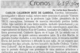 Carlos Calderón Ruiz de Gamboa  [artículo] Carlos René Ibacache