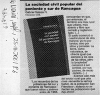 La Sociedad civil popular del poniente y sur de Rancagua  [artículo]