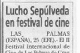 Lucho Sepúlveda en festival de cine  [artículo]