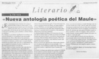 "Nueva antología poética del Maule"  [artículo] Luis Agoni Molina