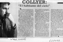 Collyer, "El habitante del cielo"  [artículo] Daniela Torres