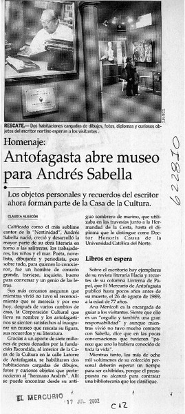 Antofagasta abre museo para Andrés Sabella