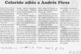 Colorido adiós a Andrés Pérez
