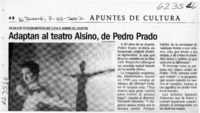 Adaptan al teatro Alsino, de Pedro Prado