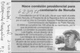 Nace comisión presidencial para centenario de Neruda