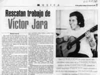 Rescatan trabajo de Víctor Jara