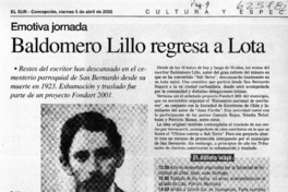 Baldomero Lillo regresa a Lota  [artículo]