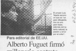 Alberto Fuguet firmó millonario contrato  [artículo]