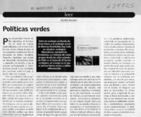 Políticas verdes  [artículo] Andrés Aguirre