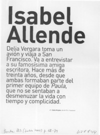 Isabel Allende  [artículo] Delia Vergara