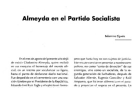 Almeyda en el Partido Socialista  [artículo] Belarmino Elgueta