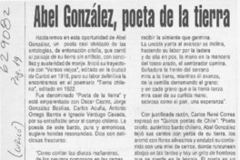 Abel González, poeta de la tierra  [artículo] José Vargas Badilla