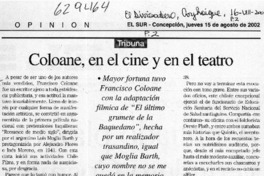 Coloane, en el cine y en el teatro  [artículo] Sergio Ramón Fuentealba