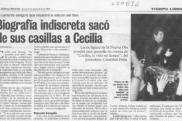 Biografía indiscreta sacó de sus casillas a Cecilia  [artículo] Felipe Rodríguez
