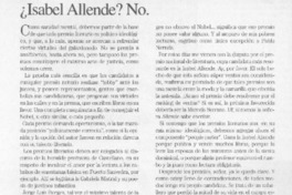 ¿Isabel Allende? No  [artículo] Tito Matamala