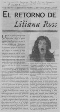 El retorno de Liliana Ross  [artículo] Yuri Rojo Galleguillos
