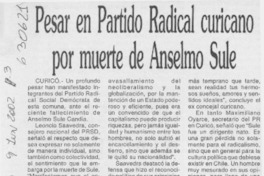 Pesar en Partido Radical curicano por muerte de Anselmo Sule  [artículo]