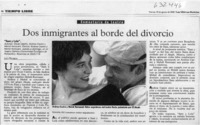 Dos inmigrantes al borde del divorcio  [artículo] Lady Macbeth