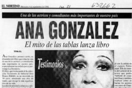 Ana González el mito de las tablas lanza libro  [artículo]