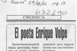 El poeta Enrique Volpe  [artículo] José Vargas Badilla