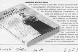 Gabriela Mistra, íntima  [artículo]