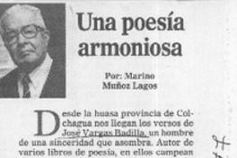 Una poesía armoniosa  [artículo] Marino Muñoz Lagos