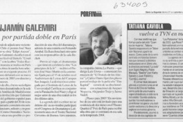 Benjamín Galemiri por partida doble en París  [artículo]