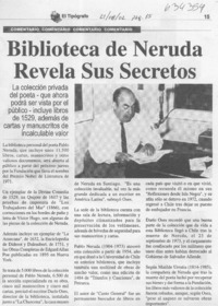 Biblioteca de Neruda revela sus secretos  [artículo]