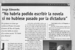 "No habría podido escribir la novela si no hubiese pasado por la dictadura" (entrevista)