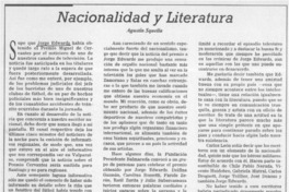 Nacionalidad y literatura  [artículo]